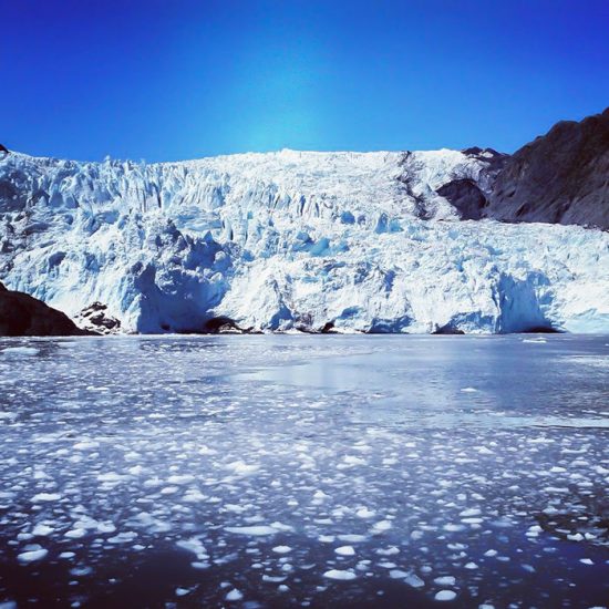Glaciär i Alaska