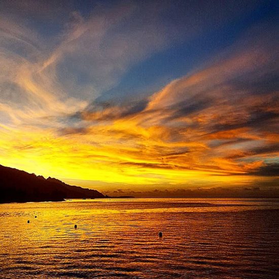 Solnedgång på Moorea